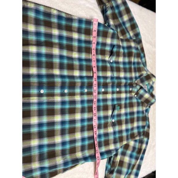 Cinch plaid button up western rodeo shirt mens size large - Picture 5 of 6